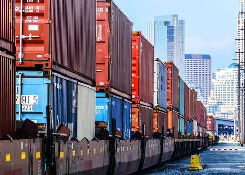 Containers at a terminal