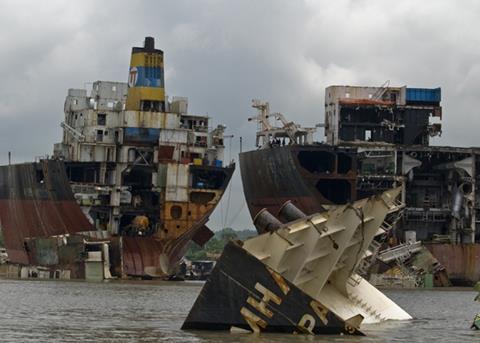 A record number of toxic ships were sent to South Asian beaches in 2012. Photo: NGO Shipbreaking Platform
