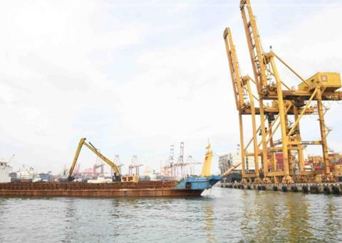 Phase 5 of the construction of the Jaya Container Terminal has begun Photo: SLPA