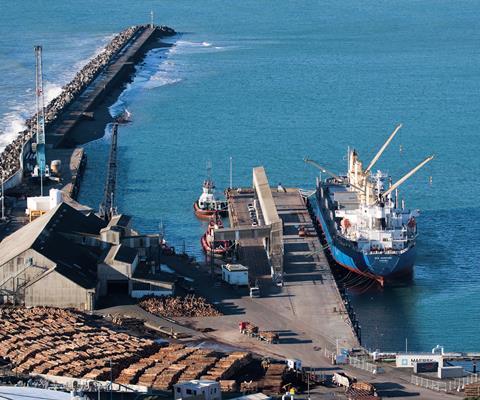 Port Taranaki achieved a record year’s log trade. Credit: Dave Young