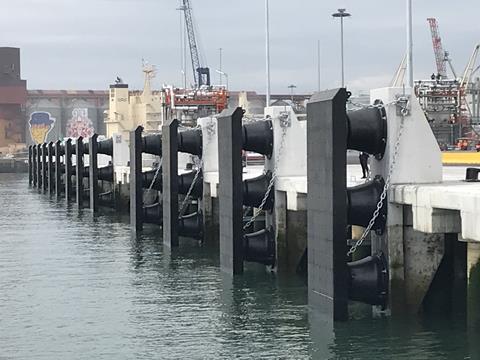 DockGuard Cone Fendres, Santander Port, Spain