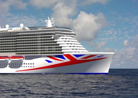 When completed the cruise ship will be one of the largest in the world