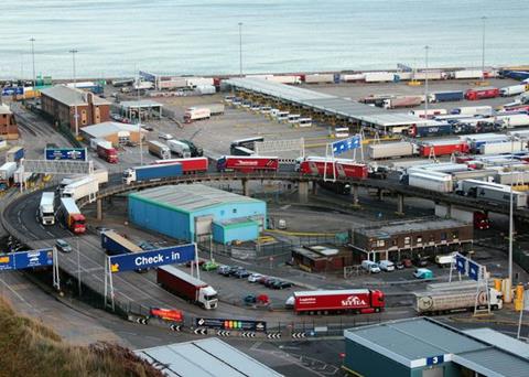 Lorries at Port of Dover