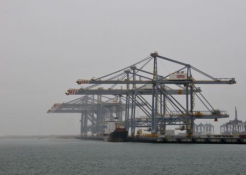 Trouble ahead: Striking dockers have already disrupted Rotterdam World Gateway. Credit - FaceMePls