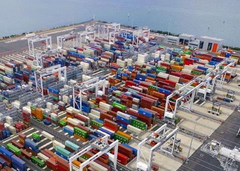 Containers at Port of Melbourne