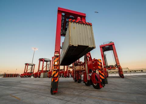 Kalmar's hybrid shuttle carrier is helping reduce fuel consumption at the Port of Virginia