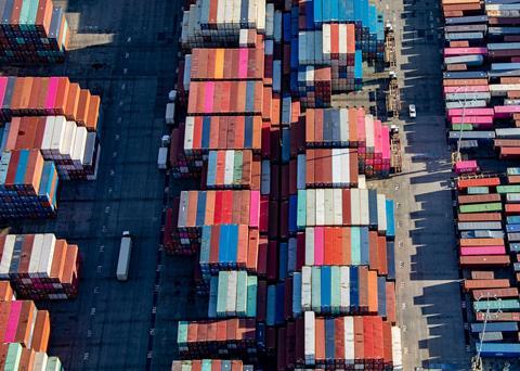 containers at the Port of LA