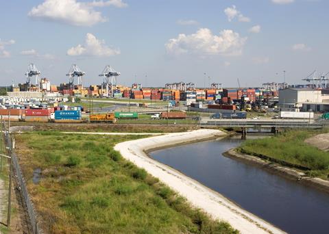 The GPA has carried out a number of environmental projects to reduce carbon emissions in and around the port. Photo: Georgia Ports Authority