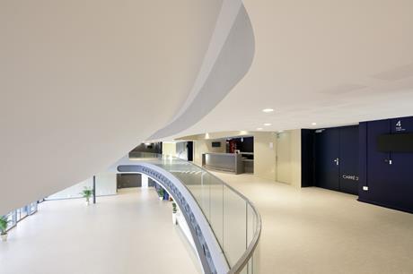 Upper floor view of the mezzanine in Le Carré Des Docks